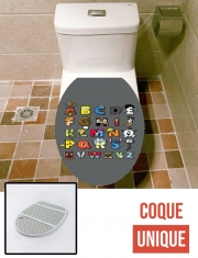 Housse de toilette - Décoration abattant wc Alphabet Geek