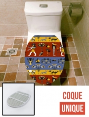 Housse de toilette - Décoration abattant wc Ancient egyptian religion seamless pattern