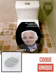 Housse de toilette - Décoration abattant wc Aznavour Hommage Fan Tribute