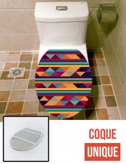 Housse de toilette - Décoration abattant wc Aztec Pattern Pastel
