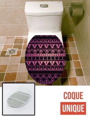 Housse de toilette - Décoration abattant wc Aztec Violet