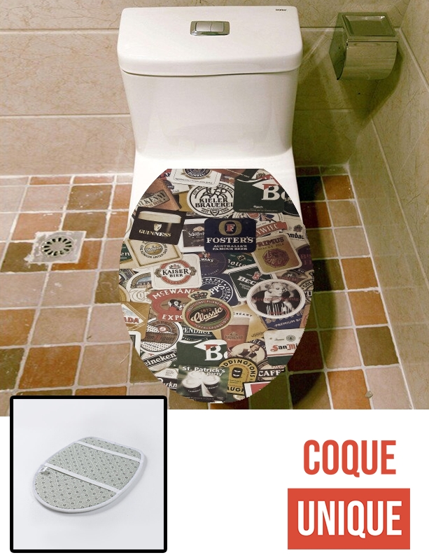 Housse de toilette - Décoration abattant wc Beers of the world