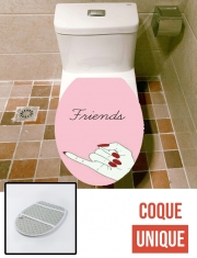 Housse de toilette - Décoration abattant wc BFF Best Friends Pink Friends Side