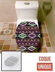 Housse de toilette - Décoration abattant wc Black Aylen