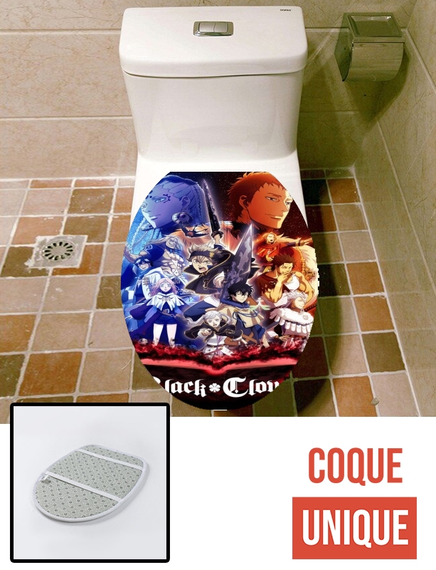 Housse de toilette - Décoration abattant wc Black Clover