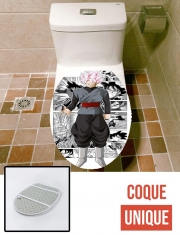 Housse de toilette - Décoration abattant wc Black Goku Scan Art