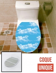 Housse de toilette - Décoration abattant wc Blue Clouds