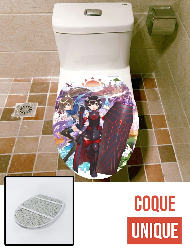 Housse de toilette - Décoration abattant wc Bofuri