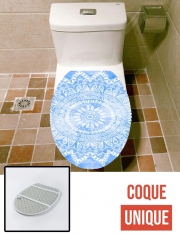 Housse de toilette - Décoration abattant wc Bohemian Flower Mandala in Blue