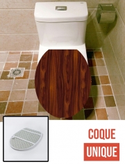 Housse de toilette - Décoration abattant wc Bois Massif Marron imitation