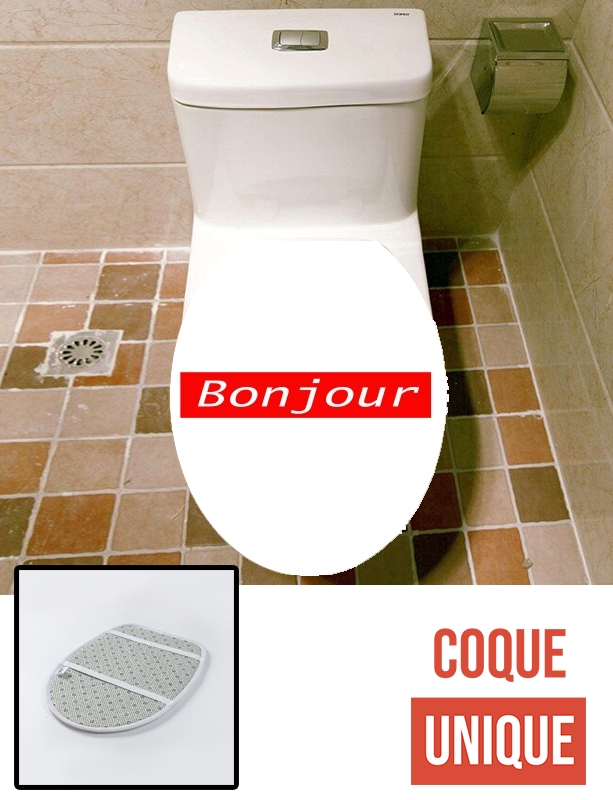 Housse de toilette - Décoration abattant wc Bonjour Vald