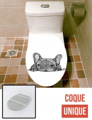 Housse de toilette - Décoration abattant wc Bouledogue