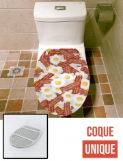 Housse de toilette - Décoration abattant wc Breakfast Eggs and Bacon