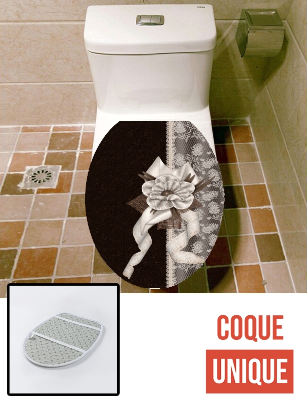 Housse de toilette - Décoration abattant wc Brown Elegance