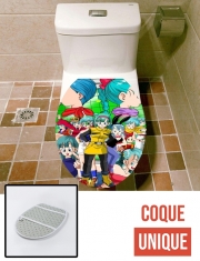 Housse de toilette - Décoration abattant wc Bulma Dragon Ball super art