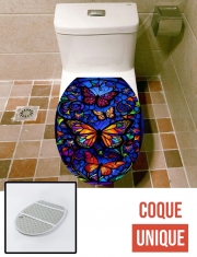 Housse de toilette - Décoration abattant wc Butterfly Crystal