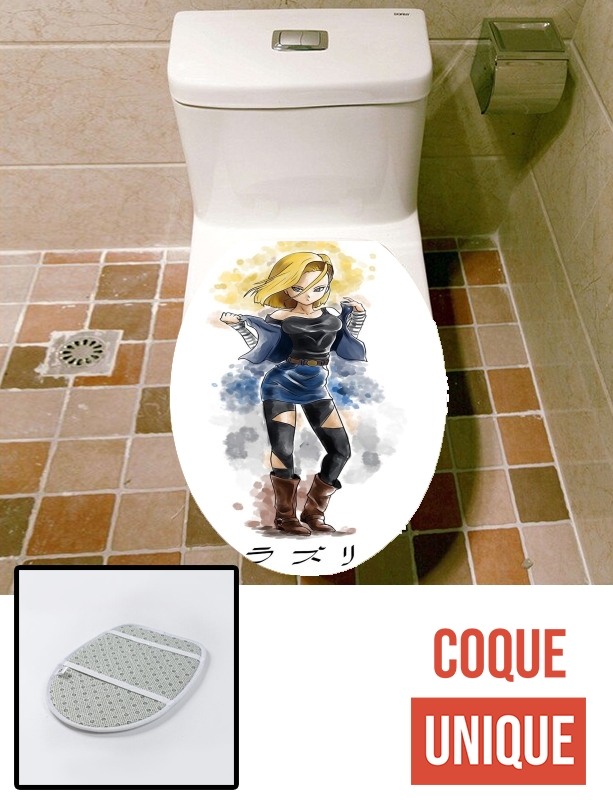 Housse de toilette - Décoration abattant wc C18 Android Bot
