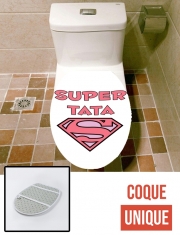 Housse de toilette - Décoration abattant wc Cadeau pour une Super Tata
