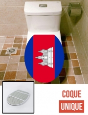 Housse de toilette - Décoration abattant wc Cambodge Flag