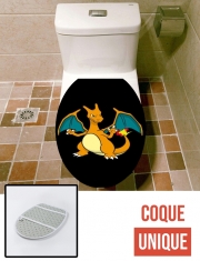 Housse de toilette - Décoration abattant wc Dracaufeu