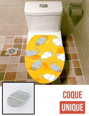Housse de toilette - Décoration abattant wc Souris et Fromage