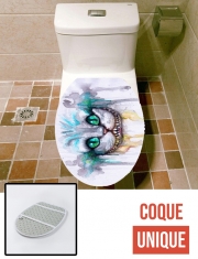 Housse de toilette - Décoration abattant wc vanishing cat