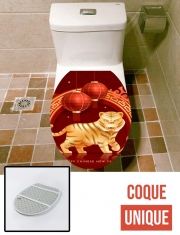 Housse de toilette - Décoration abattant wc Nouvel an chinois du Tigre