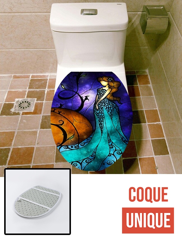 Housse de toilette - Décoration abattant wc Cinderella