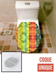 Housse de toilette - Décoration abattant wc colourful design
