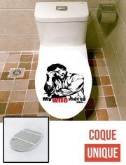 Housse de toilette - Décoration abattant wc Columbo ma femme me dit toujours