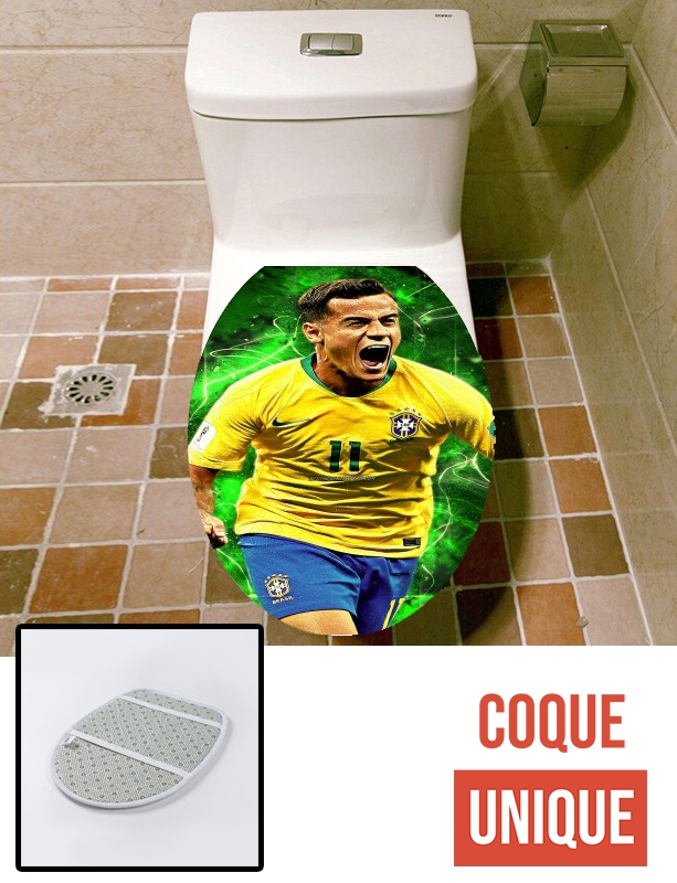 Housse de toilette - Décoration abattant wc coutinho Football Player Pop Art