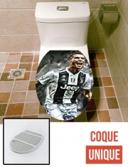 Housse de toilette - Décoration abattant wc Cr7 Juventus Painting Art