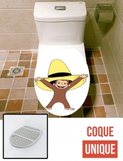 Housse de toilette - Décoration abattant wc Curious Georges