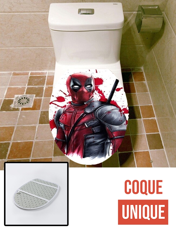 Housse de toilette - Décoration abattant wc Deadpool Painting