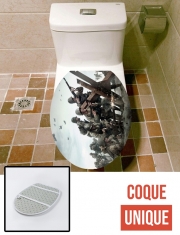 Housse de toilette - Décoration abattant wc Debarquement Normandie World War II