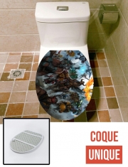 Housse de toilette - Décoration abattant wc Dota 2 Fanart