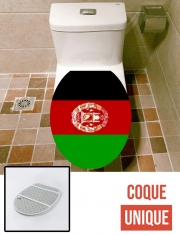 Housse de toilette - Décoration abattant wc Drapeau Afghanistan