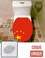 Housse de toilette - Décoration abattant wc Drapeau Chine