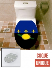 Housse de toilette - Décoration abattant wc Drapeau de la guadeloupe