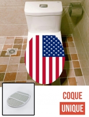 Housse de toilette - Décoration abattant wc Drapeau Etats Unis