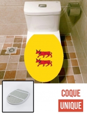 Housse de toilette - Décoration abattant wc Drapeau Province du Béarn