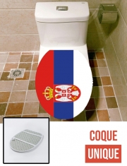 Housse de toilette - Décoration abattant wc Drapeau Serbie