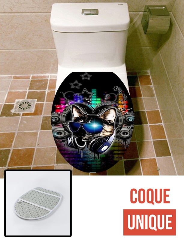 Housse de toilette - Décoration abattant wc Drop The Bass