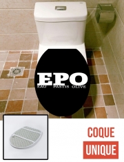 Housse de toilette - Décoration abattant wc EPO Eau Pastis Olive