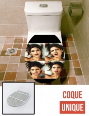 Housse de toilette - Décoration abattant wc Eva mendes collage