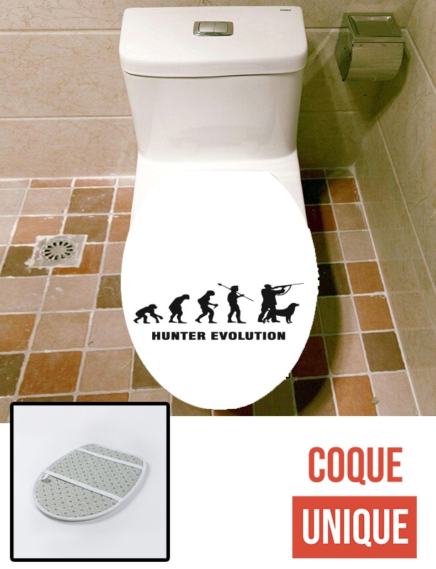 Housse de toilette - Décoration abattant wc Evolution du chasseur
