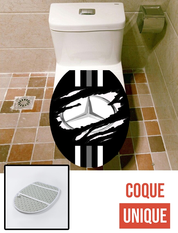 Housse de toilette - Décoration abattant wc Fan Driver Mercedes GriffeSport
