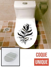 Housse de toilette - Décoration abattant wc Feather minimalist
