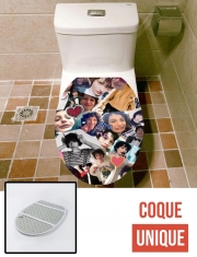 Housse de toilette - Décoration abattant wc Finn wolfhard fan collage