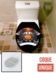 Housse de toilette - Décoration abattant wc Pompier avec Prénom / Texte 